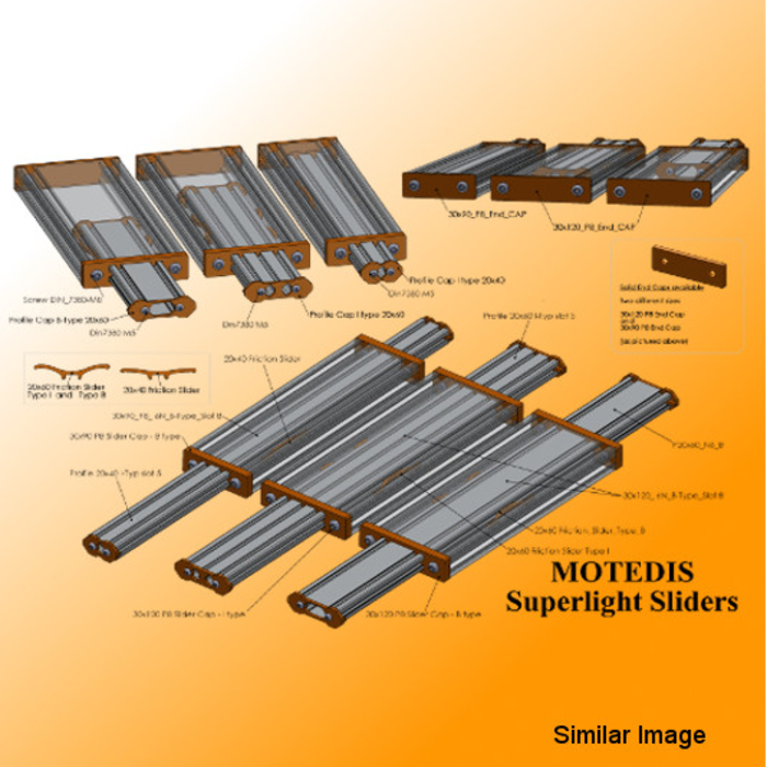 Verbruiksartikelenset voor Superlight Cilinder Slider 20x60 I-Type