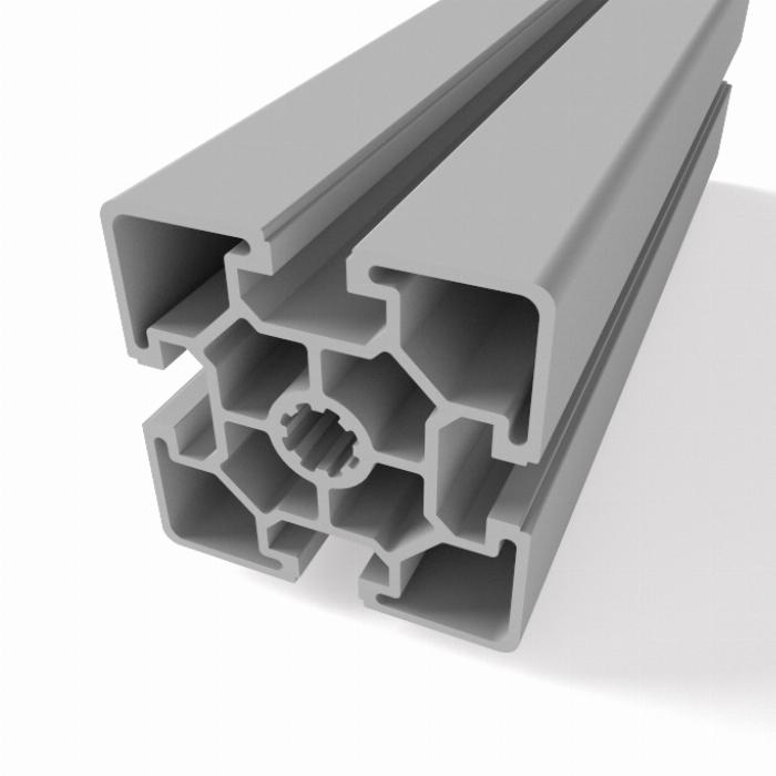 Profile 60x60L B-Type slot 10 in Aluminium with a width of 10 mm and a slot depth of 13 mm. Core of 10 mm suitable for accommodating an M12 thread.