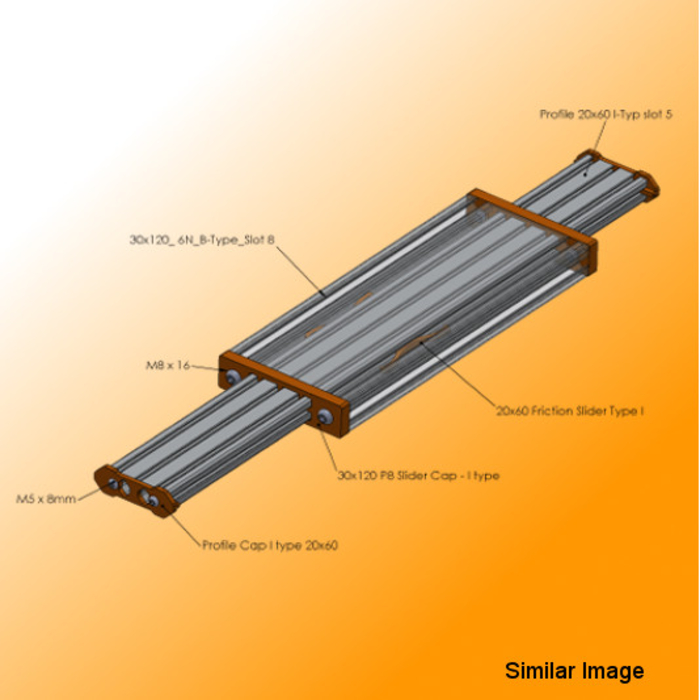 Verbruiksartikelenset voor Superlight Slider 20x60 I-Type