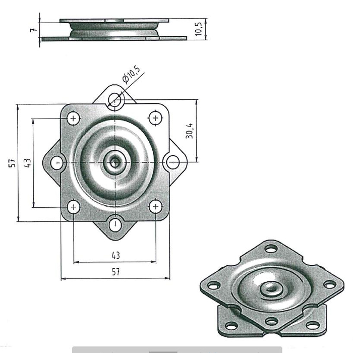 Rotating assembly 57x57