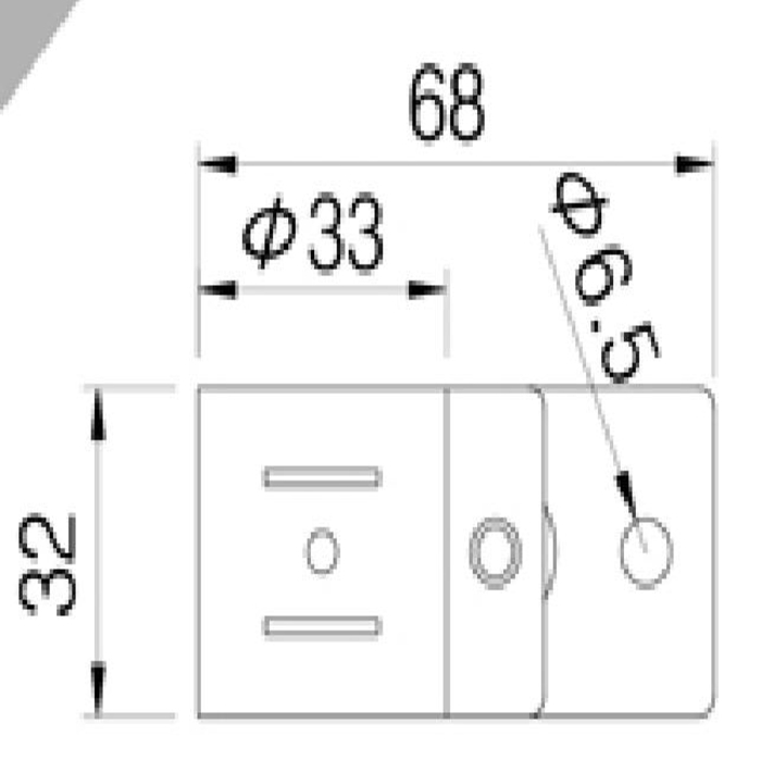 Connector HJ-15-SI voor ronde buis 28mm